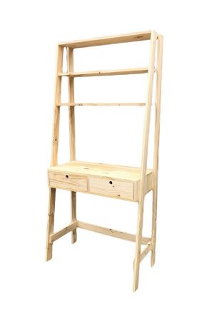Escritorio Con Alzada 2 Estantes, 2 Cajones:  Ancho 85cm, Prof 40cm,  Alto 180cm.