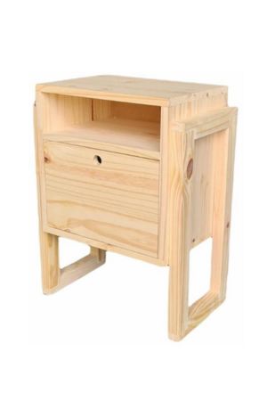 Mesa De Luz Nordica 1 Hueco 1 Puerta  Alto 60cm Ancho 47cm Prof 30cm