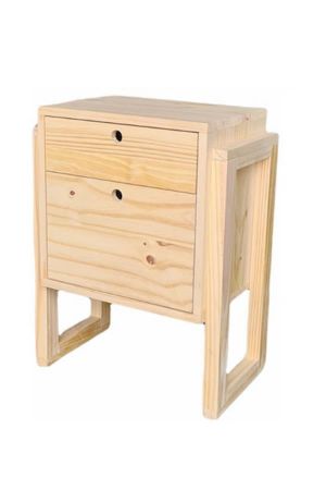 Mesa De Luz Nordica 1 Puerta 1 Cajon Alto 60cm Ancho 47cm Prof 30cm