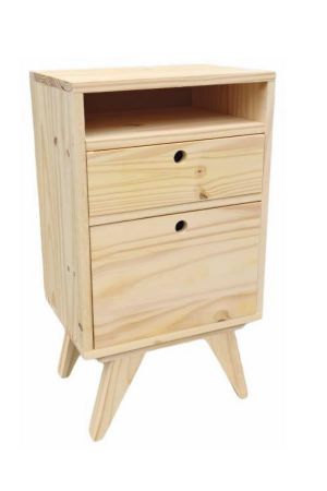 Mesa De Luz Retro 1 Hueco 1 Cajon 1 Puerta Alto 72cm Ancho 40  Prof 30