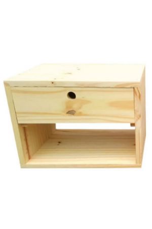 Mesa De Luz Retro Flotante 1 Cajon 1 Hueco Alto 30cm Ancho 40cm Prof 30cm